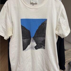 Norse Projects White Tee with Blue Graphic